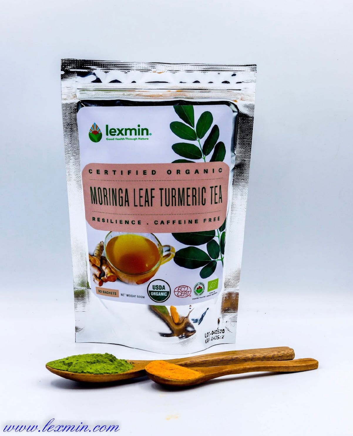 Lexmin® Organic Moringa-Turmeric Tea